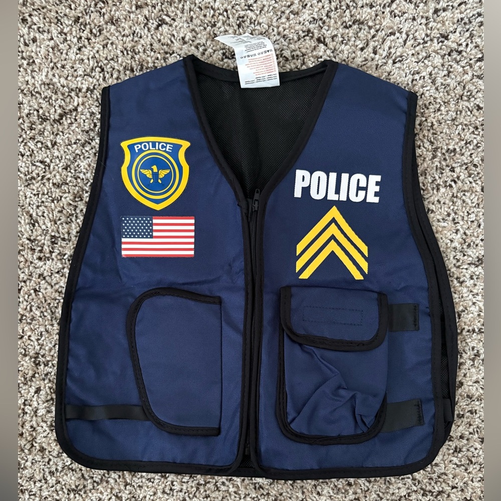14 Pc Kids Police Costume - Navy Blue